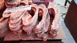 #цена #мясо на наружных рядах Крестьянского рынка #якутск 10.12.2023 г. #meat #market #yakutsk