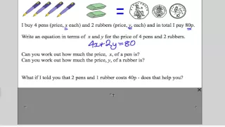 Simultaneous Equations 1 (GCSE Higher Maths): Tutorial 11