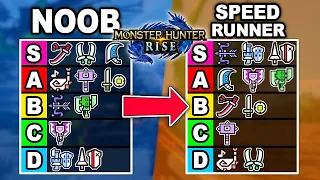 Speedrunner's Best Weapon Tier List in Monster Hunter Rise (Every Weapon Ranked By Difficulty)