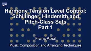 Harmony Tension Level Control: Schillinger, Hindemith and Pitch-Class Sets, Pt 1