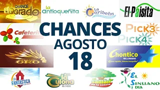 Resultados del Chance del Viernes 18 de Agosto de 2023 | Loterias 😱🤑💰💵