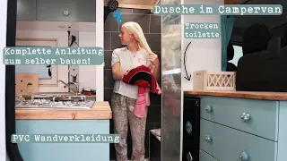 DUSCHE im Camper bauen - Nasszelle im VAN | mit Trockentrenntoilette | Ducato Ausbau Vlog Teil 14