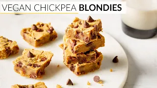 BLONDIE RECIPE | healthy, vegan chickpea blondies