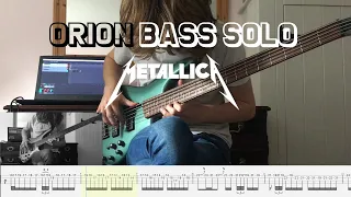 Metallica - Orion Bass Solo Cover (With Tabs) 2021