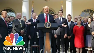 President Donald Trump Announces 'Incredible, New' NAFTA Replacement Deal At WH Event | NBC News