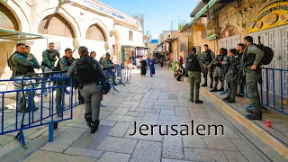 Jerusalem. All Quarters of The Old City. Real Situation During the Holidays.