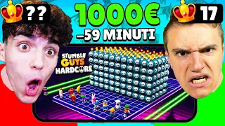 CHI RIESCE A FARE PIÙ CORONE IN 1 ORA su STUMBLE GUYS MODALITÀ DIFFICILE VINCE 1000€!!⏰😱