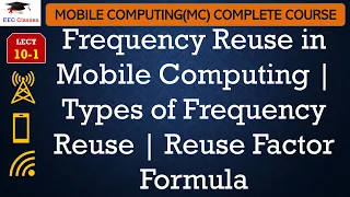 L10-1: Frequency Reuse in Mobile Computing | Types of Frequency Reuse | Reuse Factor Formula