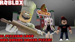 🍕Queríamos Ir A Comer Pizza! Pero Un Pizzero Loco Nos Ha Encerrado!😮 🍕Escapando De La Pizzería! Obby