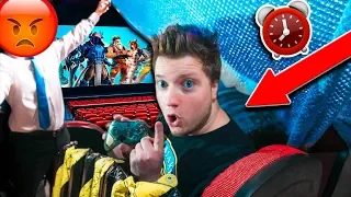 SNEAKING INTO MOVIE THEATER 24 Hour Challenge! (GONE WRONG)