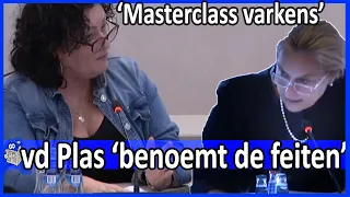 Caroline van der Plas geeft 'Masterclass varkens' v Sigrid Kaag - Raad Buitenlandse Zaken handel