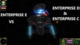 USS Enterprise E VS USS Enterprise D & USS Enterprise C | Generations Battle | Star Trek Bridge Comm