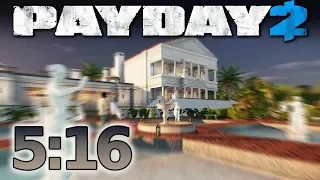 PAYDAY 2 - Scarface Mansion - Speedrun 5:16 m [Solo - DS/OD]