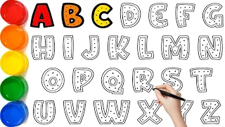 Let's Learn to Draw and Paint Alphabet Letter A to Z for Beginners Step by Step with easy way | Art