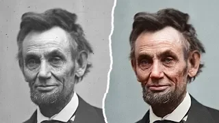 Photo Restoration: Abraham Lincoln (1865) Civil War in Colour
