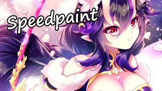 Oni Of The Moon 🌕 Vtuber LadyLunairi【Speedpaint/Timelapse/イラストメイキング】