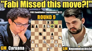 FIDE Candidates Tournament 2022 | Fabiano Caruana VS Ian Nepomniachtchi | Round 9