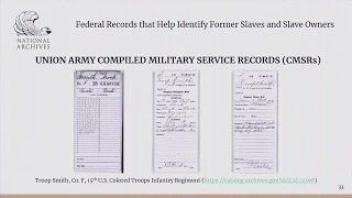 2018 Genealogy Fair Session 2- Federal Records that Help Identify Former Slaves and Slave Owners