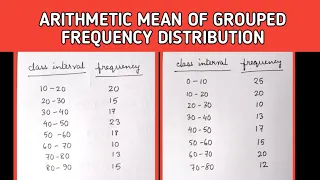 Arithmetic mean of grouped frequency distribution | How to calculate Arithmetic mean