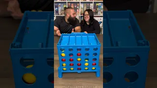 You Need Some Pong Skills For This Connect Four Game! #boardgame #couple