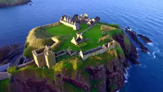 Dunnottar Castle (Stonehaven, Scotland) - DJI Phantom 4 Drone Flight 4K