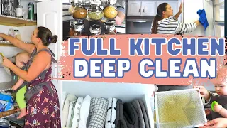 EXTREME KITCHEN DEEP CLEAN AND DECLUTTER WITH ME | Fridge, Pantry and Kitchen Cleaning Motivation