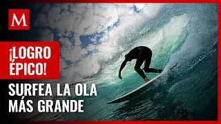 Récord Mundial: Surfista alemán conquista la ola más grande