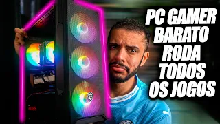 MONTEI UM PC GAMER COM APENAS 3000 REAIS E FIZ TESTES EM JOGOS - LINK DAS PEÇAS NA DESCRIÇÃO