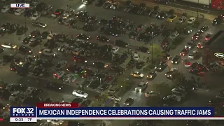 Heavy traffic in Chicago due to Mexican Independence Day celebrations