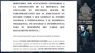 JUICIO POLÍTICO - PRESIDENTE DE HONDURAS