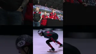 How would you react after winning your first World title like Will Dandjinou? #ShortTrackSkating