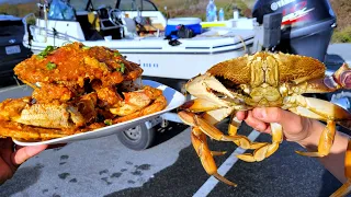 Fresh Dungeness Crab Turned into Chili Crab