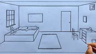 How to Draw a Room in 1-Point Perspective Step by Step for Beginners