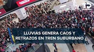 Tren Suburbano presenta saturación y retrasos en estación Buenavista por lluvias