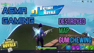 ASMR Gaming | Fortnite Destroyed Map Relaxing Gum Chewing 🎮Controller Sounds + Whispering😴💤