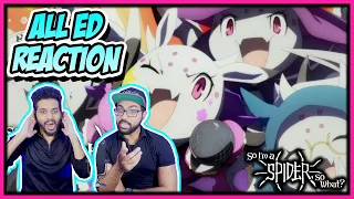 SO I'M A SPIDER SO WHAT ALL ENDINGS REACTION | AOI YUKI - KUMOKO THEME, GENJITSU TOTSUGEKI HIERARCHY