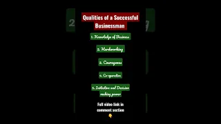 QUALITIES OF A SUCCESSFUL BUSINESSMAN👨‍💼
