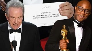 Epic Oscars Fail! - Warren Beatty and Faye Read Wrong Best Picture Winner La La Land vs Moonlight