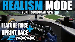 F1 2020 [F2 2020] REALISM MODE - SPA - YUKI TSUNODA - FEATURE RACE & SPRINT RACE