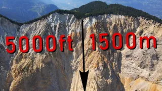 Awesome Nature - Illgraben, the Gigantic Trench - Flash Flood Extreme Erosion at work -  Mavic Air 2