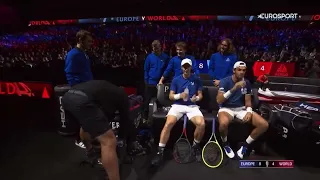 Federer jokes with Doc and says "SIR" Andy Murray 😂 #federer #murray #tennis