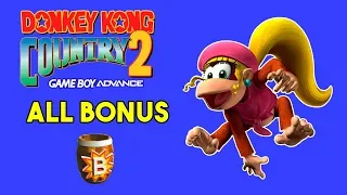 Donkey Kong Country 2 (GBA) - All Bonus! Todos os Bônus!!