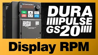 GS20(X) VFD - How to display RPM on a variable frequency drive