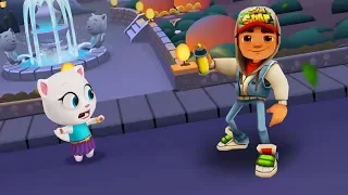 КТО КРУЧЕ? ГОВОРЯЩАЯ АНДЖЕЛА - TALKING ANGELA ПРОТИВ JAKE из игры SUBWAY SURFERS! МЕГА ЧЕЛЛЕНДЖ #188