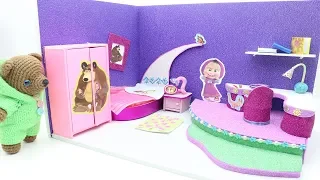 DIY Miniature doll bedroom ~ Masha (Masha and the Bear)