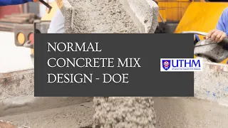 Normal Concrete Mix Design based on DOE Method - Unrestricted Design