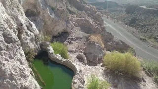 Shaffer spring goldfish bowl off Route 66 between Oatman and Cool Springs