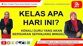 🔴 [LIVE] KELAS APA HARI INI? SIRI TUISYEN PERCUMA (MINGGU 30/8/2021 HINGGA 5/9/2021) #22