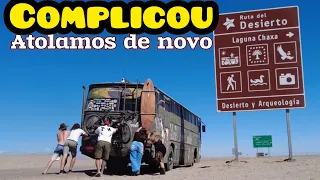 Os perigos de rodar na areia fofa no deserto do Atacama no Chile - ônibus motorhome de 11 toneladas