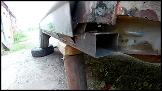 Пороги из профтрубы и часть днища из стального листа на ВАЗ-2111. Кратко